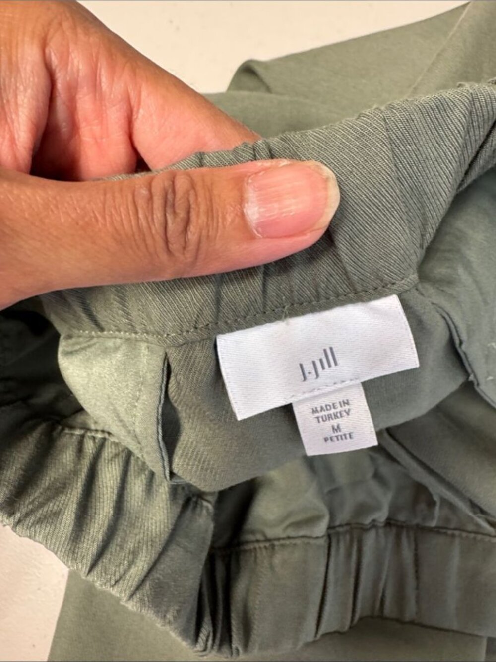 J.Jill Tencel Wide Leg Pants Sage Green M Petite Boho Casual Summer Resortwear - Picture 13 of 15
